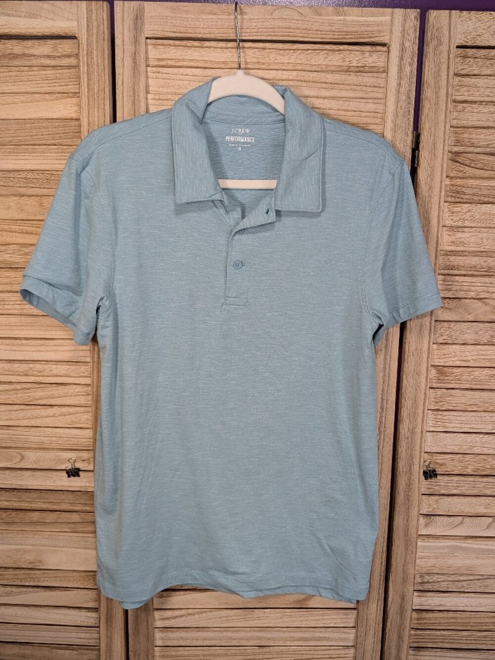 J. Crew Light Sage Green Performance Polo Size Small